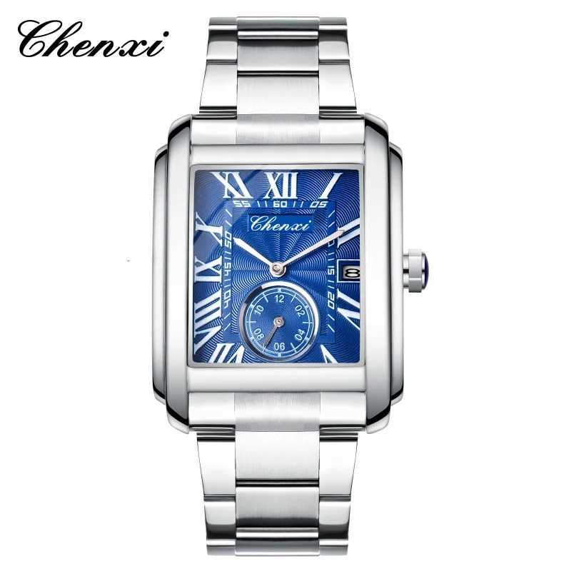 CHENXI 8216 Quartz Watches Fashion Simple Business Simple Silvery Stainless Steel Strap Wristwatches for Men relgios masculinoW251104