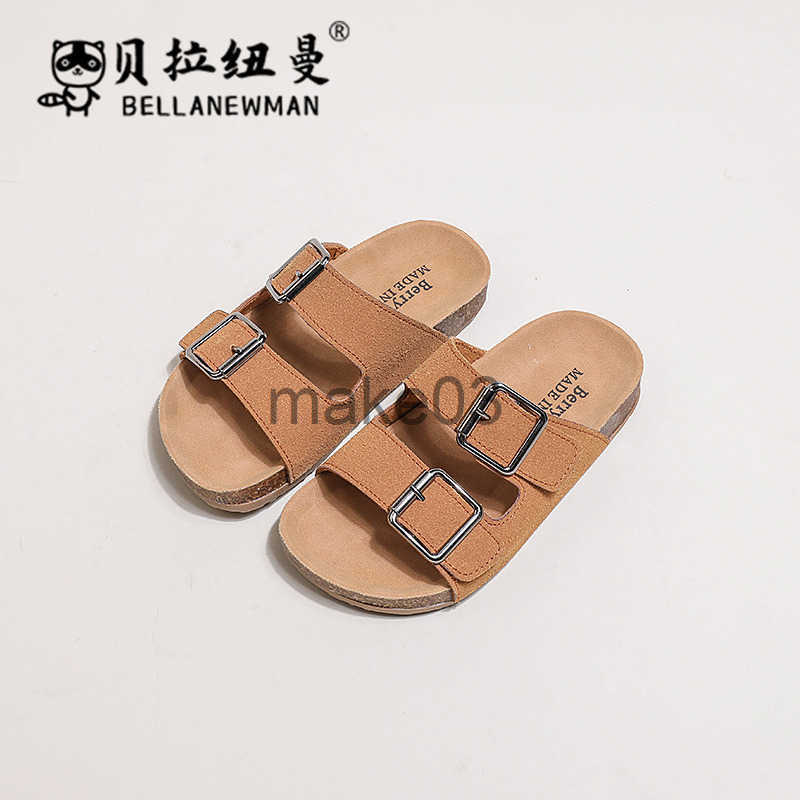 Boken shoes for boys cork sandals 2025 summer new style for childrens indoor and outdoor sandals medium and large childrens straight drag J250403