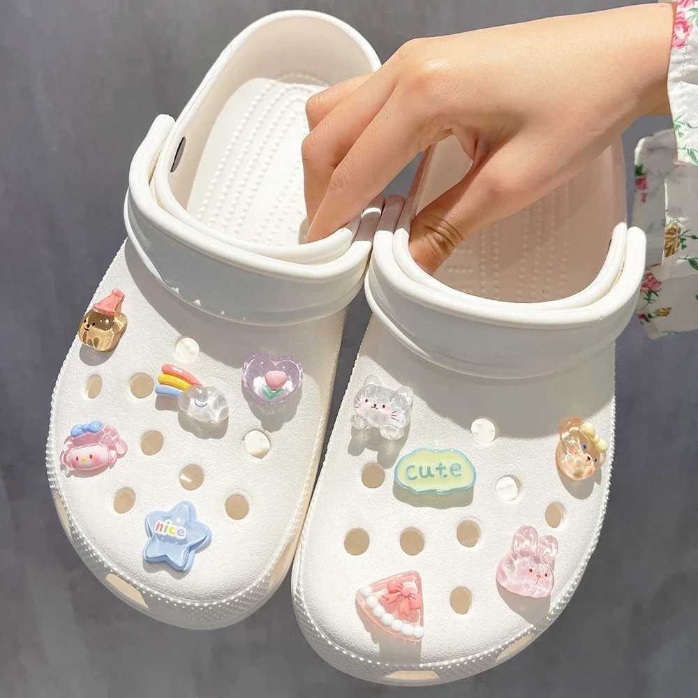 Shoe Charm DIY 3D Cute Rainbow Bear Shoes Decorative Accessories Charm for s Bag Sliding Sandals Z250402