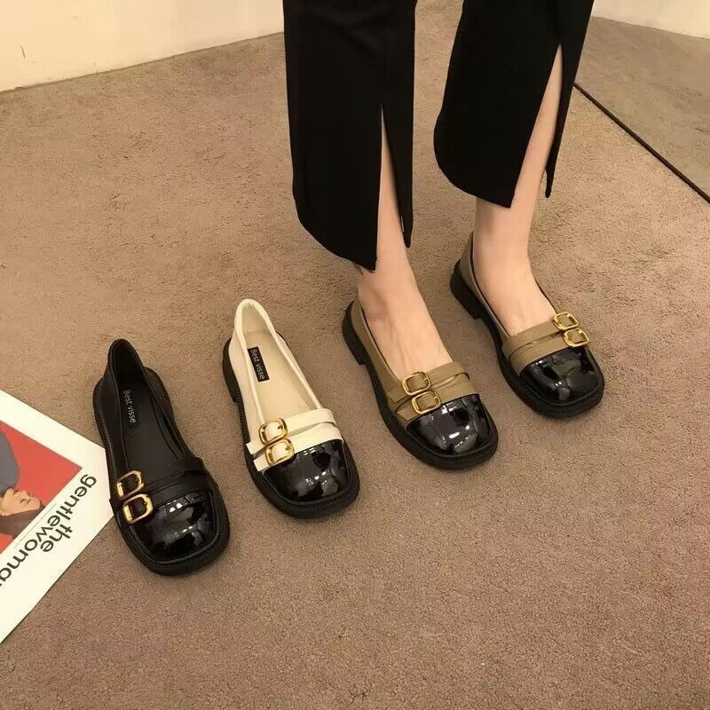 Preppy Style British Style Flat Shoes Womens Spring Autumn Arrival Thick Sole Comfortable Casual Shoes Leather Loafers 240924