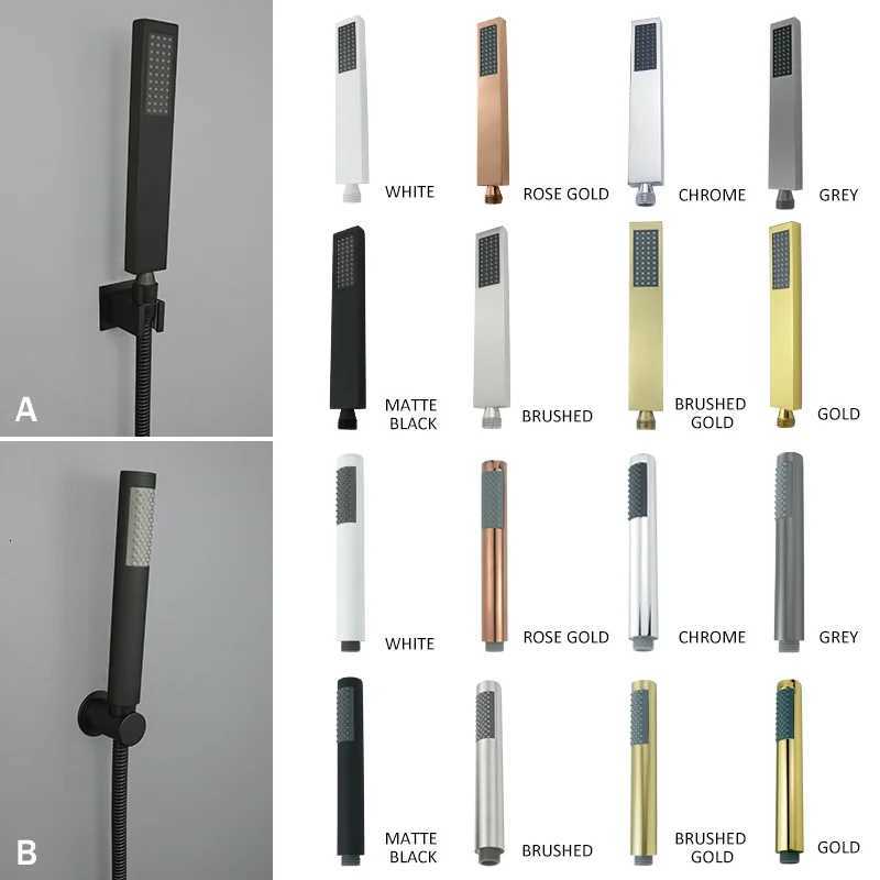 Chre Gold Gray Rose Gold Black White Bed Brass Shower watersaving bathro handheld shower set Y251103