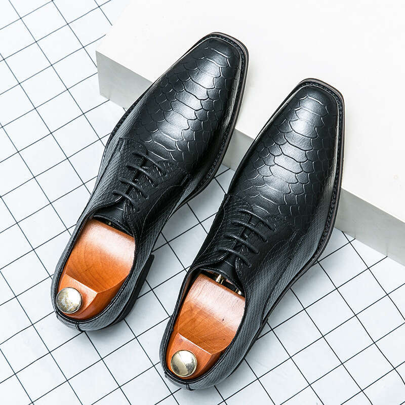 2024 Large Sizes, New Leather Fashion Business Trends, Dress Shoes, British Style, Men's Wedding
