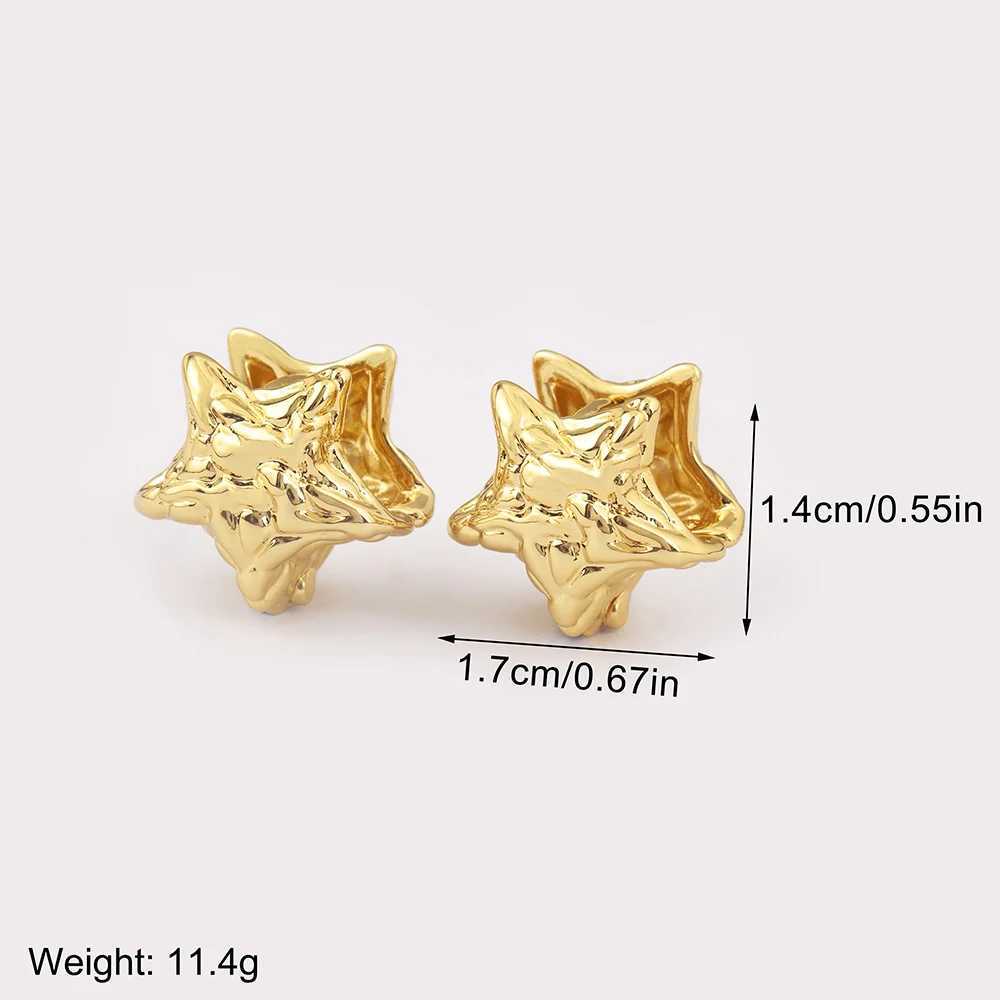 Nidin High Quality RoundStar Shape Ear Clip Earrings No Piercings Fake Cartilage For Female Copper Personality Jewelry Gifts C251103