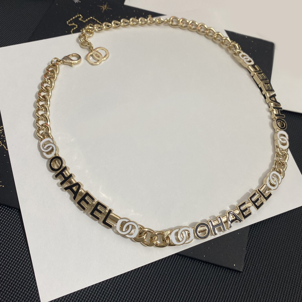 High quality Necklaces designer necklaces luxury jewelry Choker Pearl Chains women copper material diamonds letter charm necklace gift new styles good nice