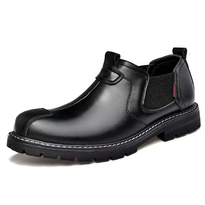 2024 new plus size casual business leather low top matte men's workwear shoes, big toe shoes