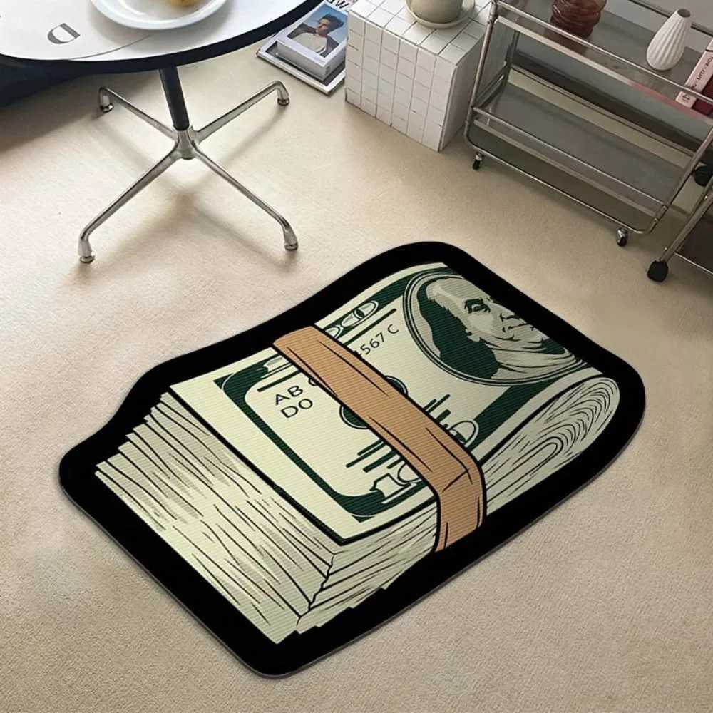 VIKAMA Personsed Dollar Pattern Rug Living Room Bedroom Hallway Non Slip Easy Clean Instagram Worthy Home Decor Rug C251103
