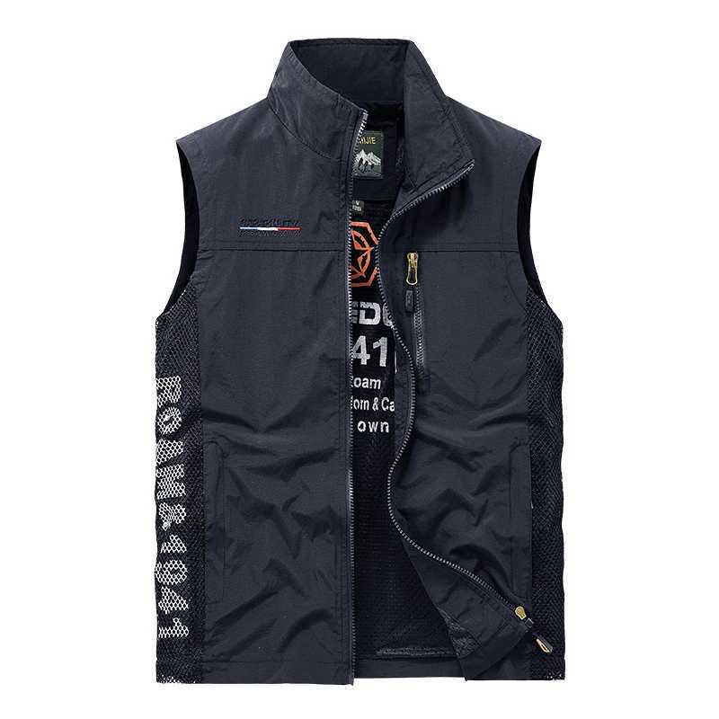 Summer Mens Work Vest Leisure outdoor Men Breathable Mesh Sports Waistcoat Man Photography Fishing Sleeveless Jackets Clothing X250403