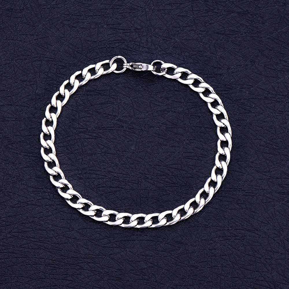 Hot selling 6/8/10MM stainless steel Cuban chain bracelet fashionable hip-hop rock style mens chain bracelet party gift jewelry Y250329