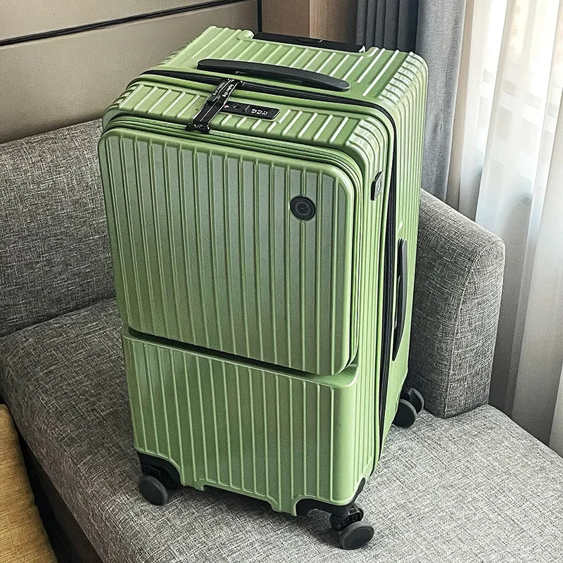 KLQDZMS High Quality 20"24"26"28"30 Inch Suitcase Front Opening Laptop Boarding Large Capacity Trolley Case Lage
