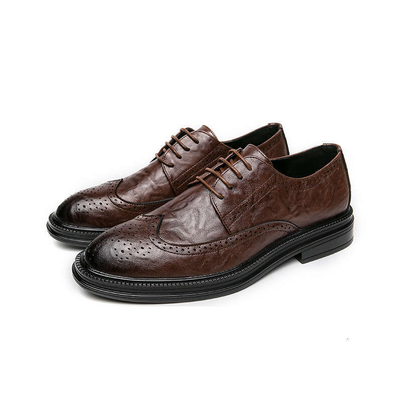2024 plus men in all four seasons, new size for business formal wear, Block carved leather shoes are available