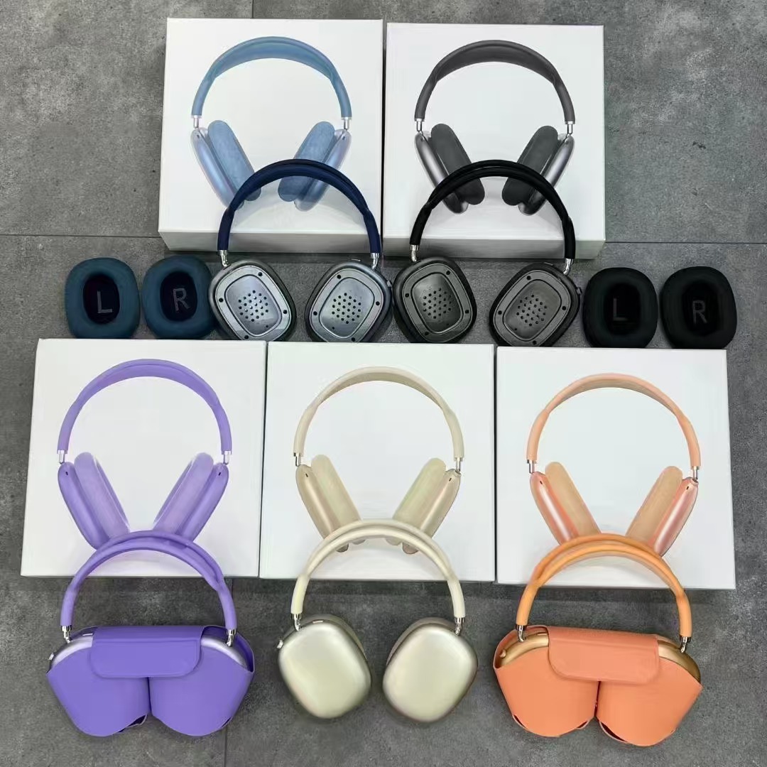 P9 Pro Max pro max air podsmax bluetooth headphones Wireless Bluetooth black red purple magnetic headphone ear cushions
