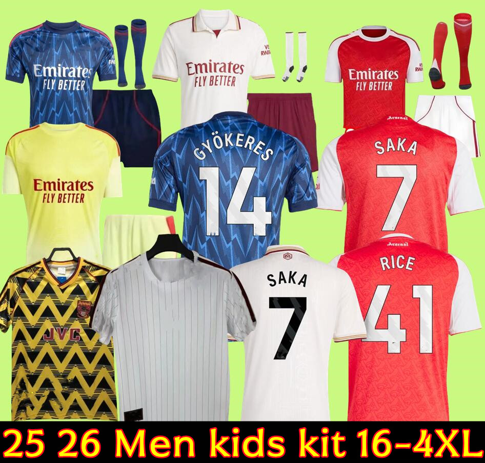 3XL 4XL ARSenGunners 25 26 G.JESUS HAVERTZ Soccer jerseys 2026 ARsen THOMAS TROSSARD NKETIAH TIERNEY SMITH ROWE Shirt SALIBA ODEGAARD SAKA MARTINELLI Football kids