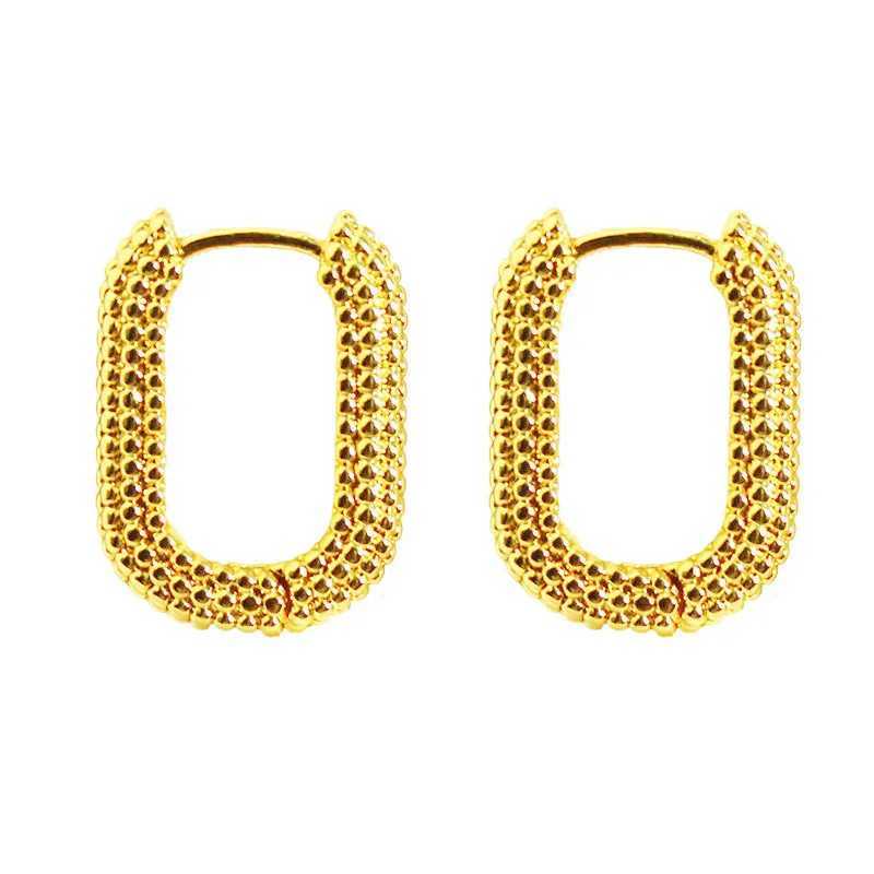 U-shaped square womens ring earrings luxury stainless steel round earrings 2024 trend new wedding aesthetic jewelry Aretes Y250401