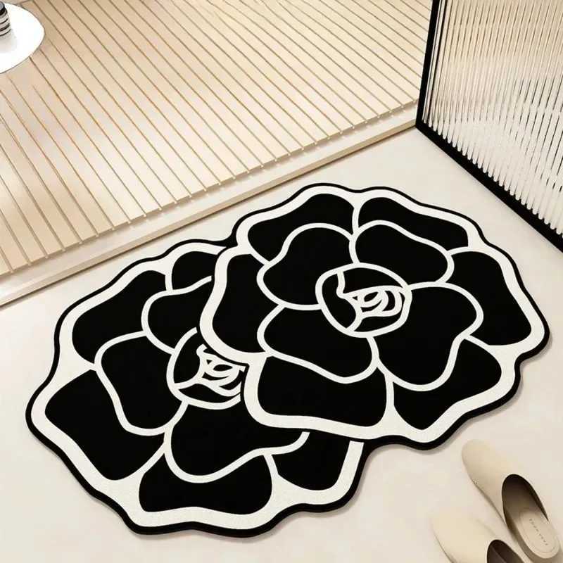 VIKAMA Irregular Flower Shape Bathroom Mat Absorbs Water Quickly Dries Fast Slip Resistant Stain Resistant Room Home Decor C251103