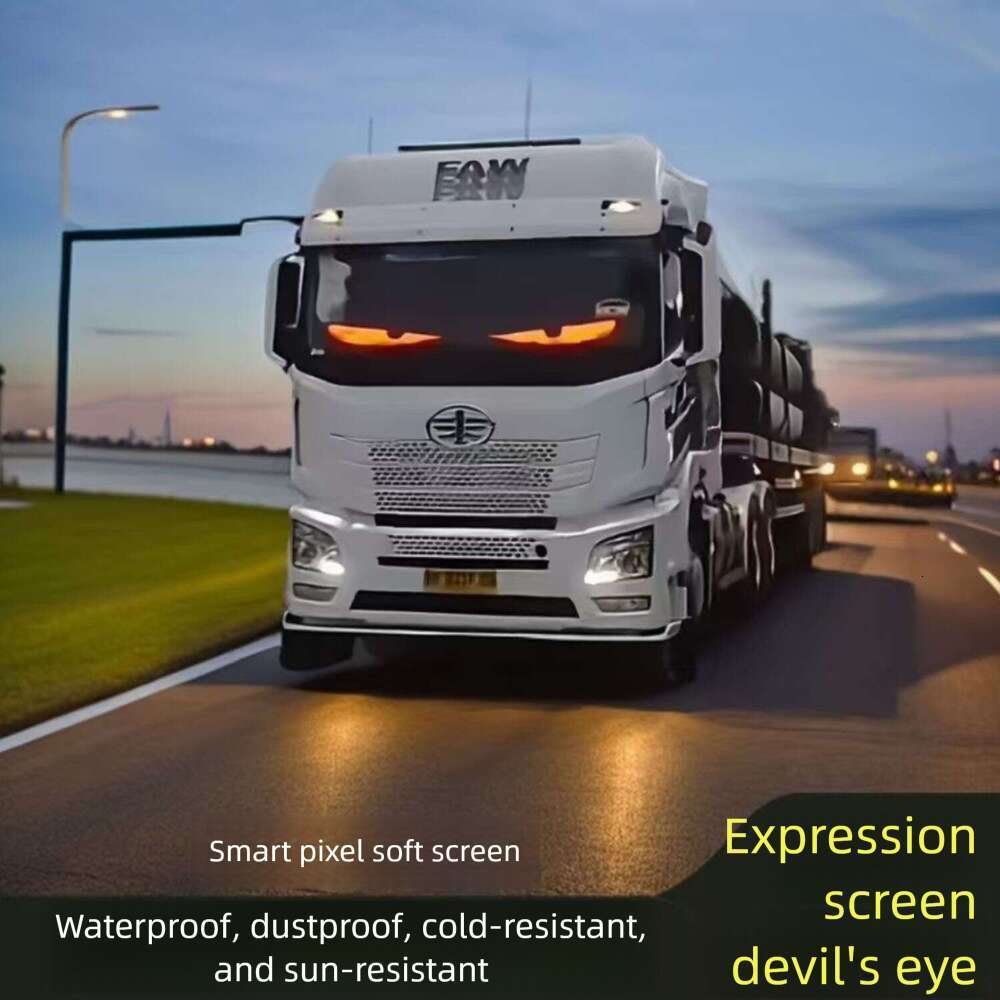 Devil S Soft Car Truck Eye Light Bluetooth Dynamic LED Flexible Advertising Screen