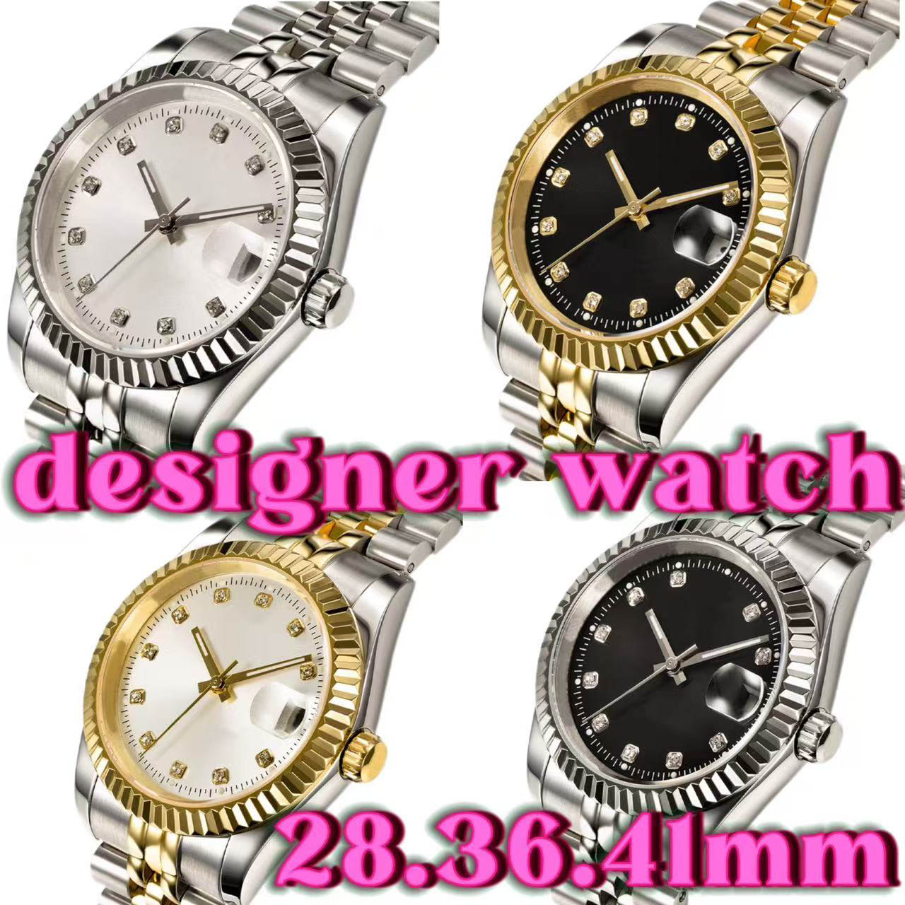 watch designer men watch 41mm luxury couple diamonds watch women watch 36mm mechanical watch small size 28mm quartz watch Sapphire glass