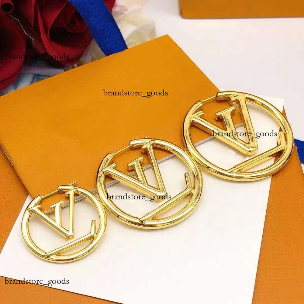 3, 4, 5Cm Gold Hoop Earrings Valentine's Day Party Gift Designer Jewelry For Women 617 992