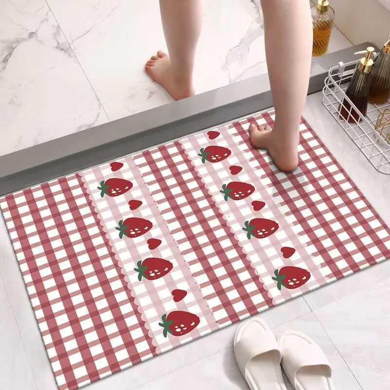 Toilet floor mat Household bathroom door non-slip mat Soft diatom mud absorbent foot pad Wash basin Toilet carpet C251103