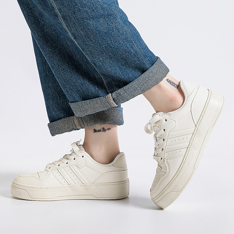 designer shoes new style casual and versatile small white shoes for women girls' Hong Kong style sports sneakers with niche design flat sole brea