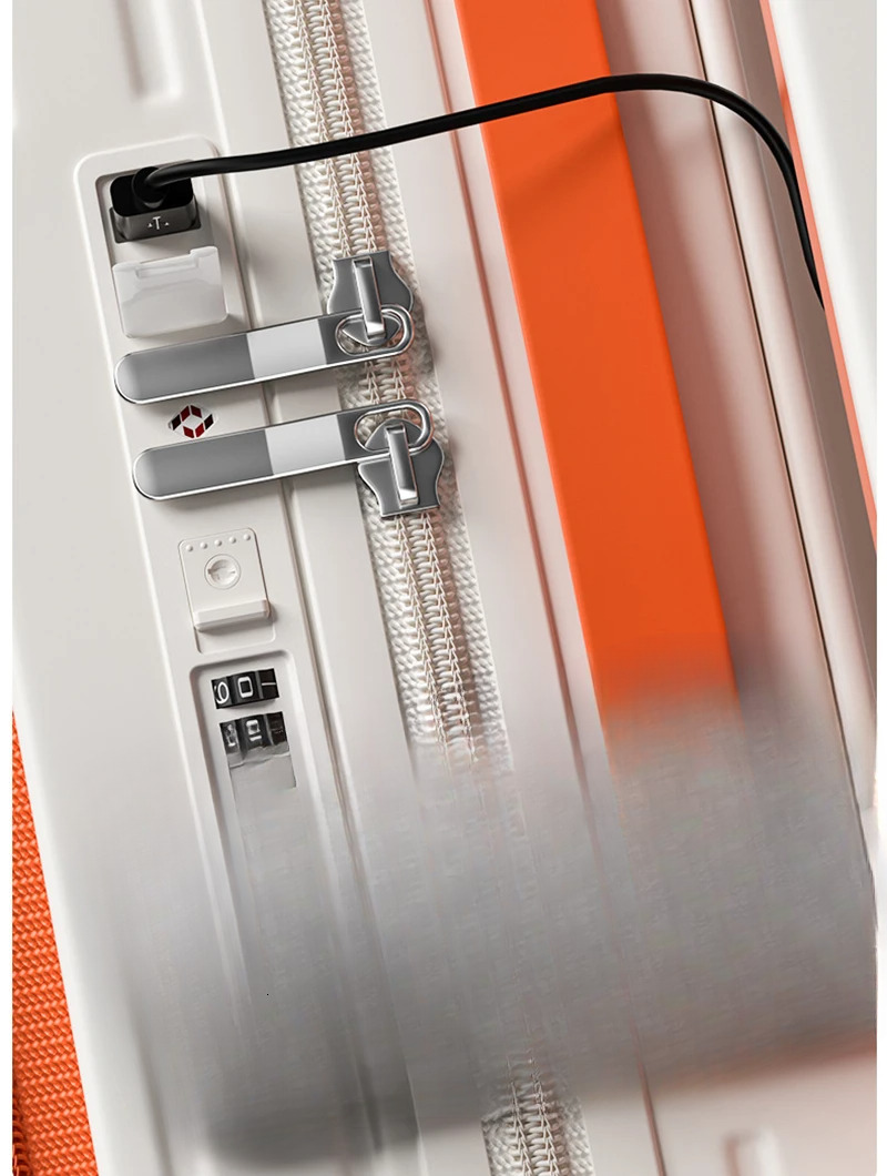 20/22/24/26 Inch Rolg Suitcase Wide Handle Front Opening Carry-on Cabin Lage Laptop Bag Password Travel Trolley Case 2025