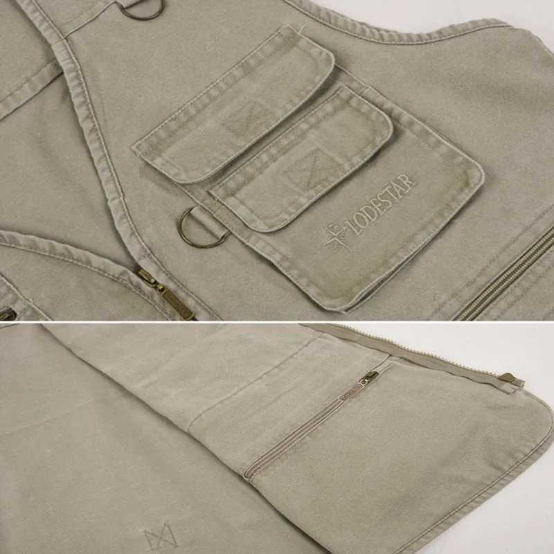 Fishing Vest Breathable Fishing Travel Mesh Vest with Zipper Pockets Summer Work Vest for Outdoor Activities X2504038