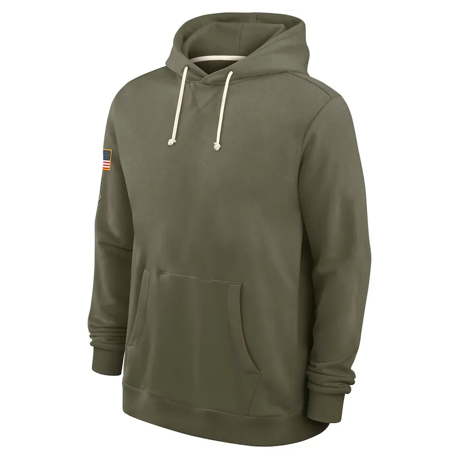 Mens Olive 2025 Salute to Service Sideline Standard Issue Hoodie Football Sweatshirts 888