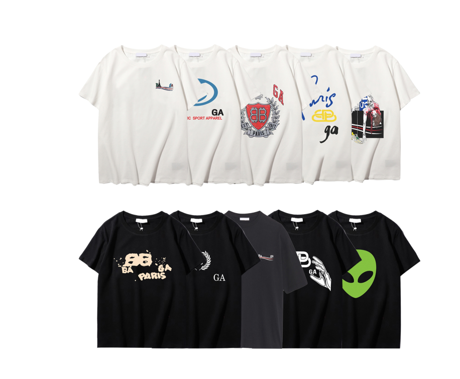 Designers Mens T-shirt Printings man Paris shirt Cotton Casual Tees Short Sleeve Luxury Hip Hop Streetwear TShirts