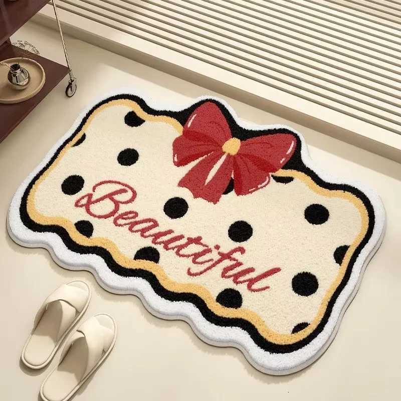 VIKAMA Cute Bowknot Cartoon Carpet Easy Care Bathroom Doormat Absorbent Mat Toilet Floor Mat Living Room Rug Home Decoration C251103