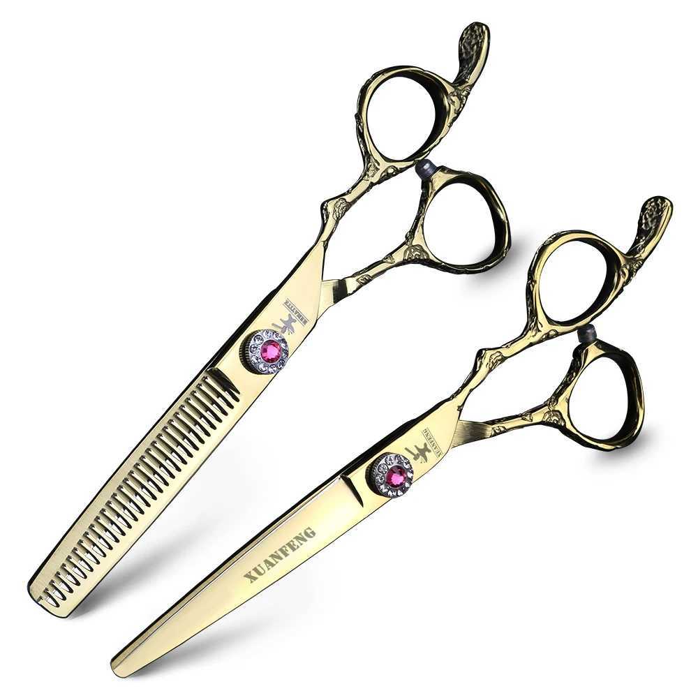 Xuanfeng 6-inch rose hair clipper barber styling tool cutting shears and slimming shearsXJ250403