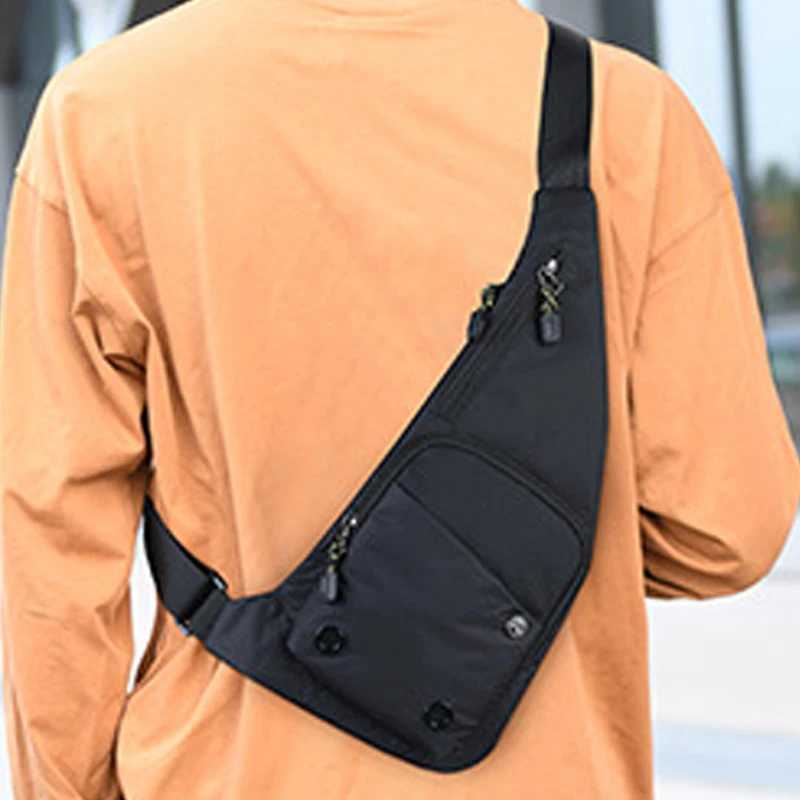 Mens New Trendy Casual Shoulder Bag Leisure Travel Sports Outdoor Pack Messenger Crossbody Sling Chest Bag Pack For Male FemaleW251103