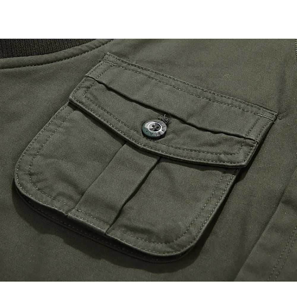 Summer Multi Pocket Men Vest Cotton Button Sleeveless Jacket With Many Pockets Thin Comfortable Khaki Army Green Tool Waistcoat X250403