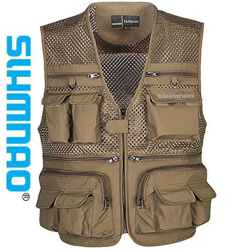 2025 Mens Fishing Vest Tactical Outdoor Equipment Jacket Summer Vest Mens Tool Multi Pocket Mesh Work Sleeveless Jacket Mens X250403