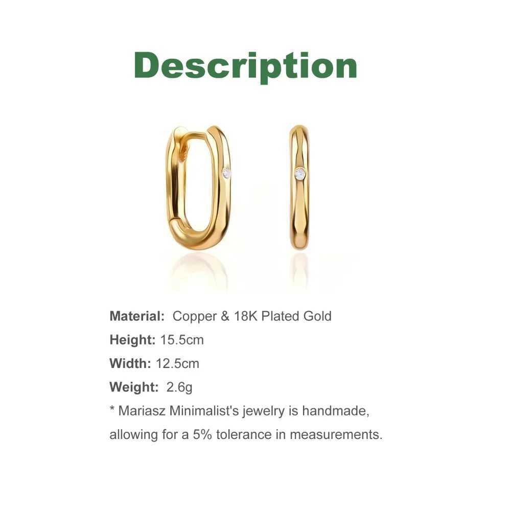 Mariasz Minimalist 13Pairs Dainty UShaped Stainless Steel Hoop Earrings for Women Gold Color with CZ Huggie Hoops Jewelry C251103