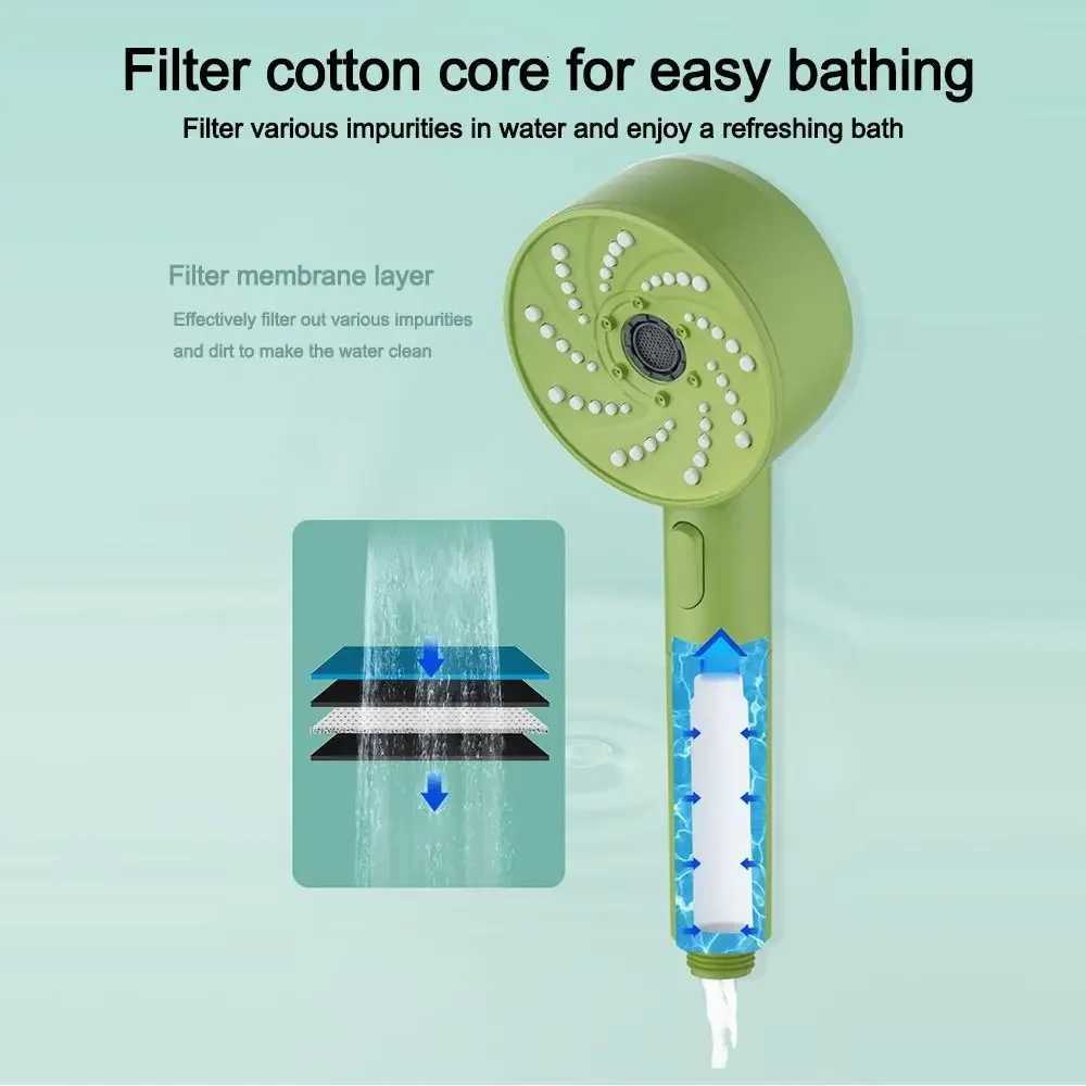 High Quality 4 Jet Modes Hand Shower High Pressure with Filter Rainfall Large Flow Shower Replacement 1PC Y251103