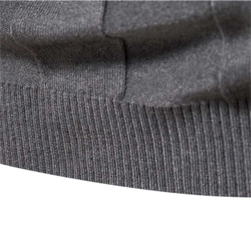 Mens Turtleneck Sweater Autumn Winter New Arrival Slim Fit Solid Color Casual Knitted Pullover Warm Soft Undershirt For MenT251103