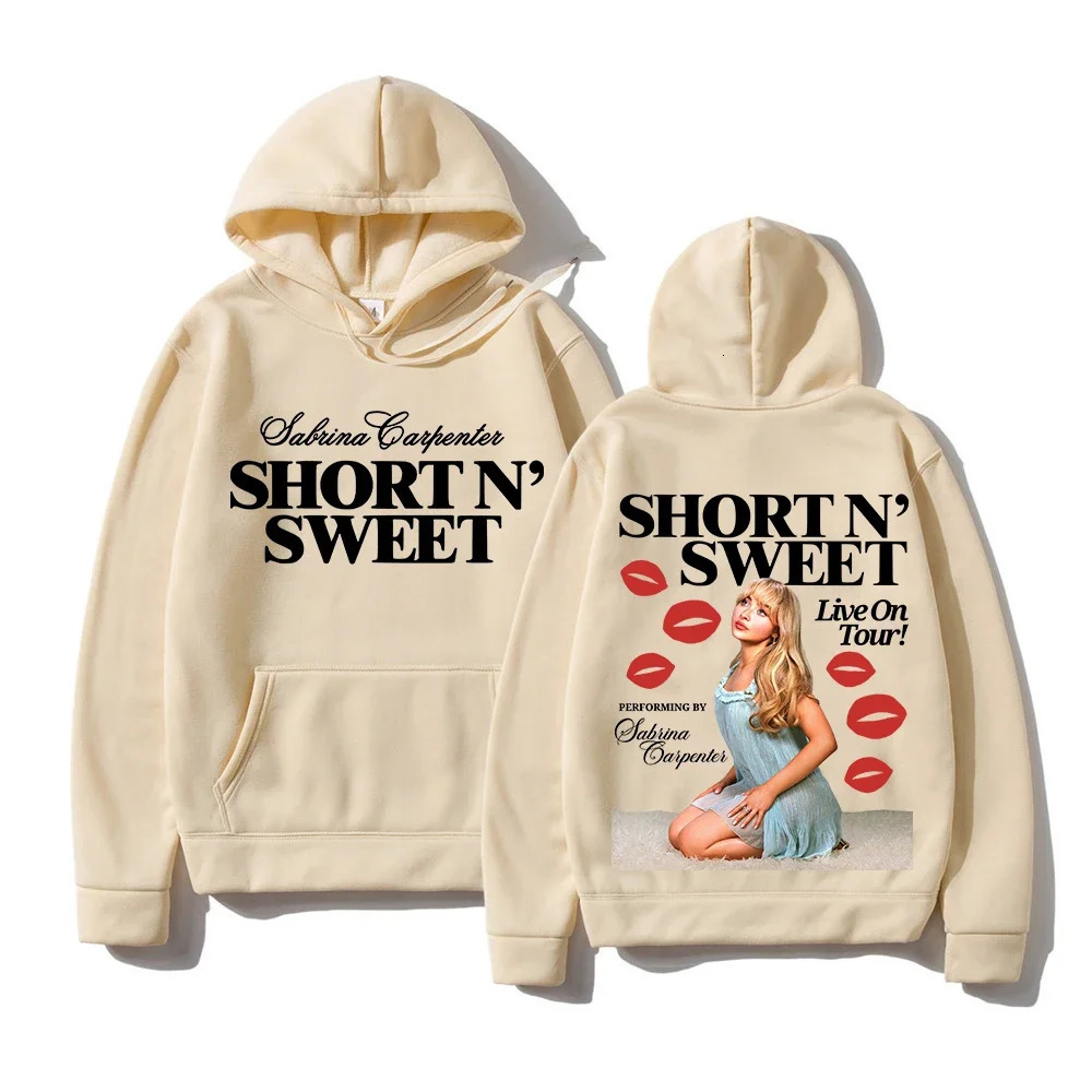 Sabrina Carpenter Short N Sweet Live on Tour 2025 Hoodie Fashion Unisex Harajuku Women Hoodies Autumn Winter Vintage Pullovers 250403