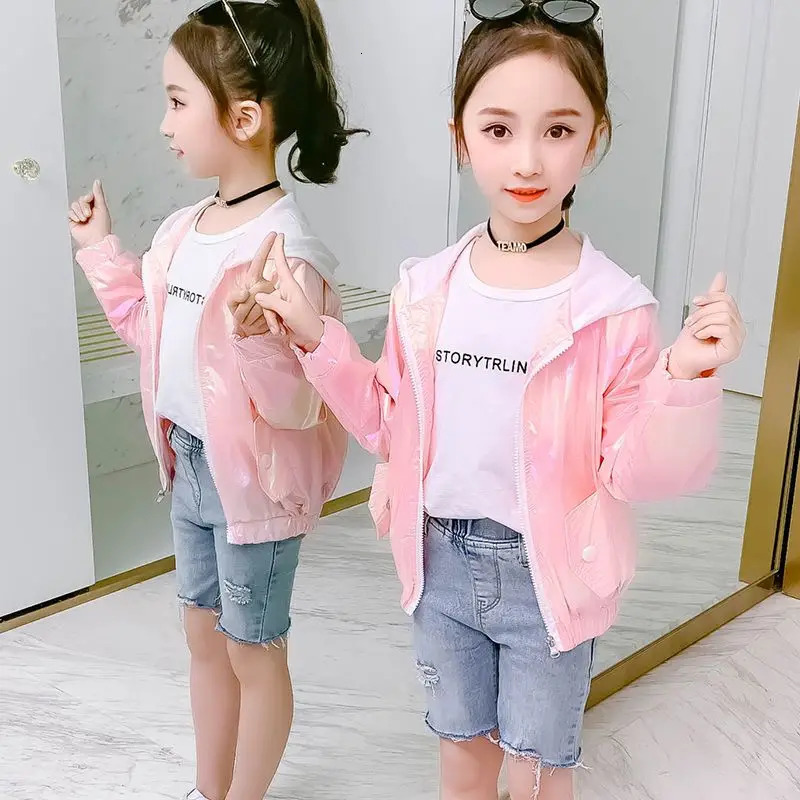Girls summer sun protection jacket princess childrens casual clothing for ages 312 250325z
