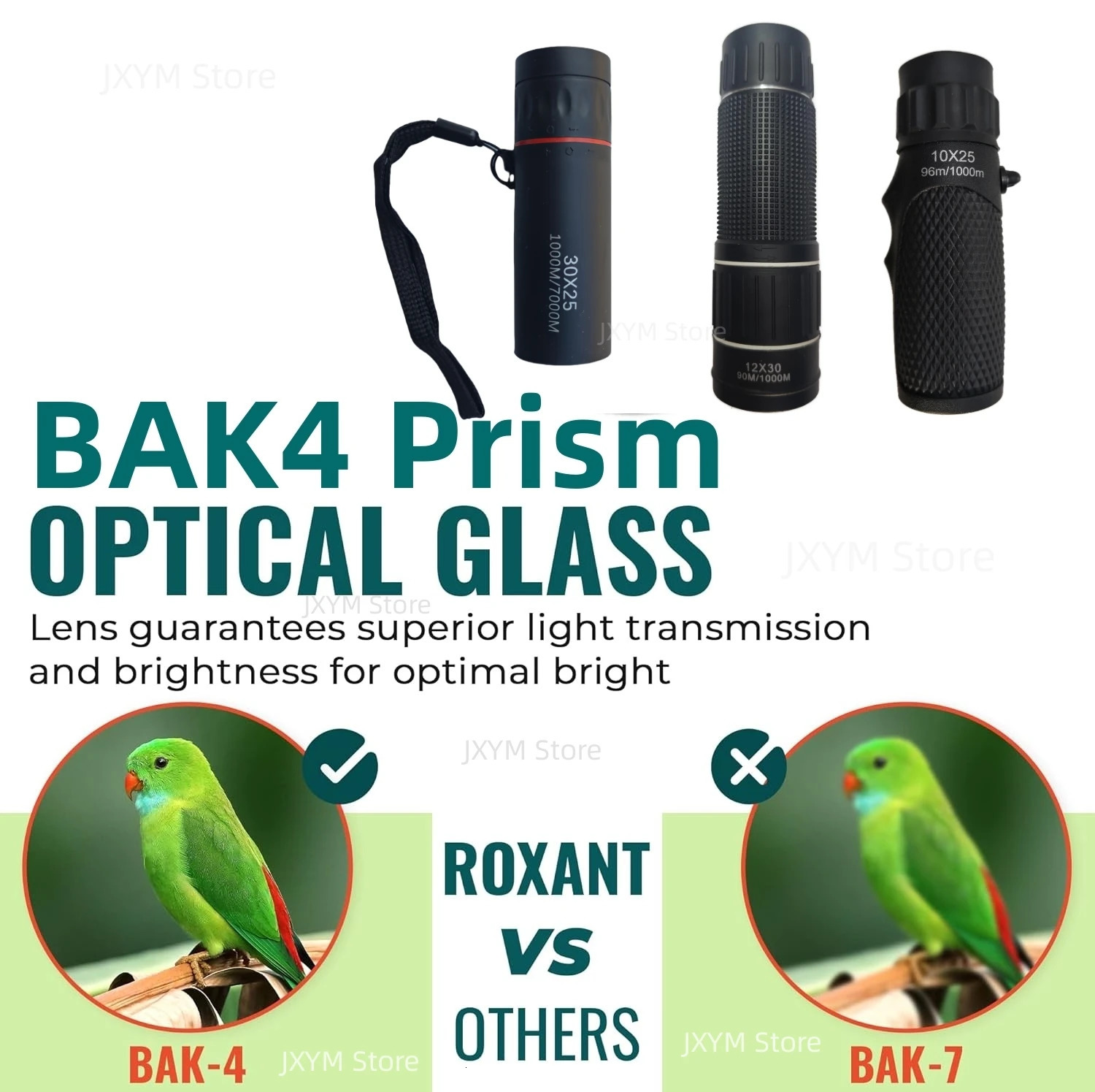 Powerful Mini Monocular Telescope HD Portable Waterproof BAK4 FMC Outdoor Pocket Compact Binoculars For Tourism Camping Hiking 250403