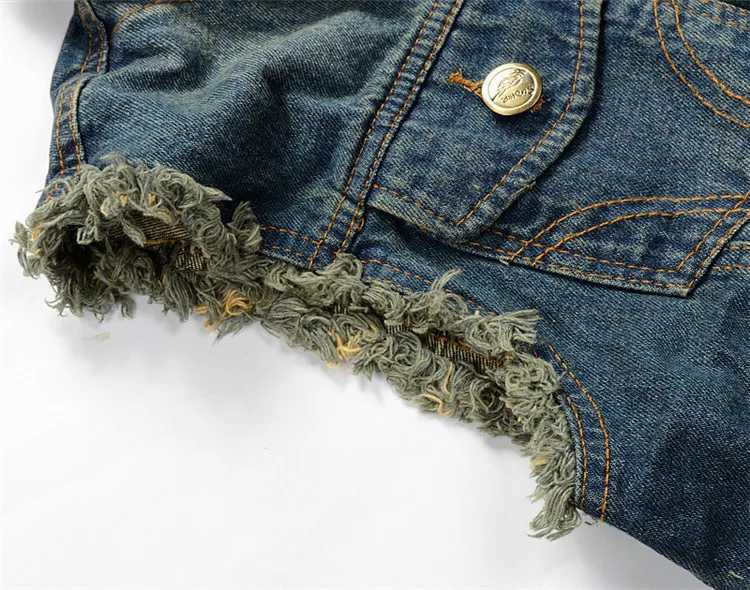 Summer Denim Vest Sleeveless Jackets Men Washing Cotton Casual Vest Male Fashion Holes Mens Motorcycle Waistcoat Chaleco Hombre X250403