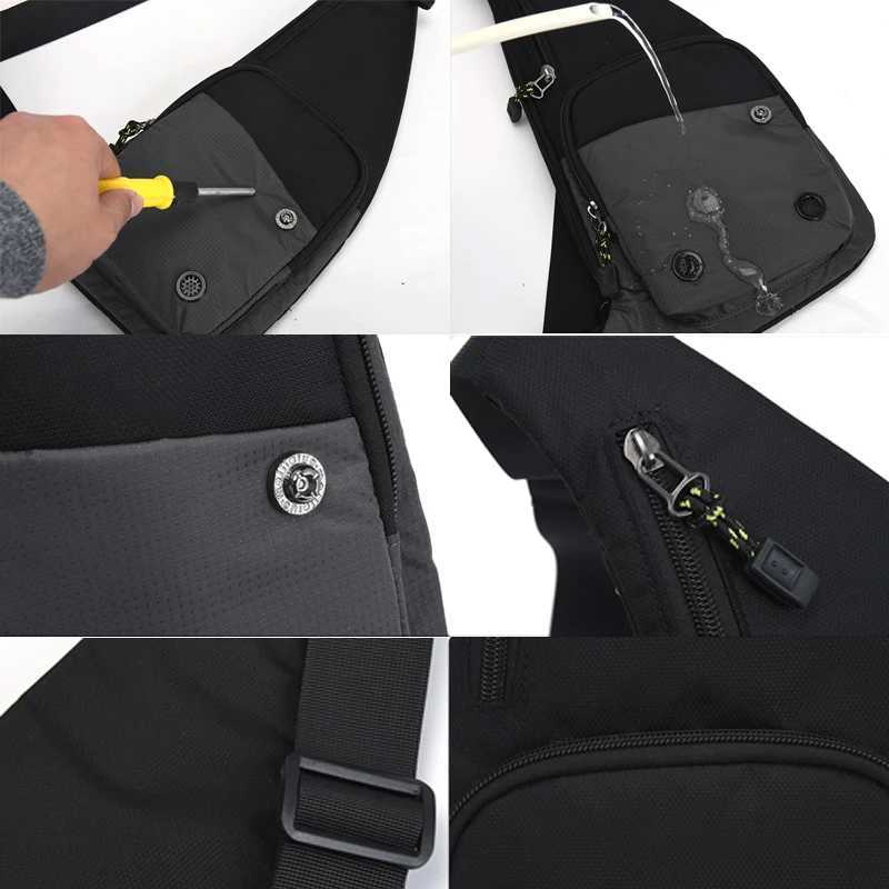 Mens New Trendy Casual Shoulder Bag Leisure Travel Sports Outdoor Pack Messenger Crossbody Sling Chest Bag Pack For Male FemaleW251103