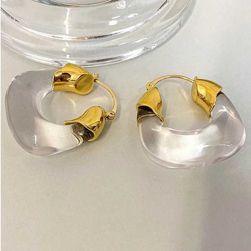 Large transparent resin womens drop earrings Etrendy new fashion jewelry personality creative statement earrings wholesale Y250401