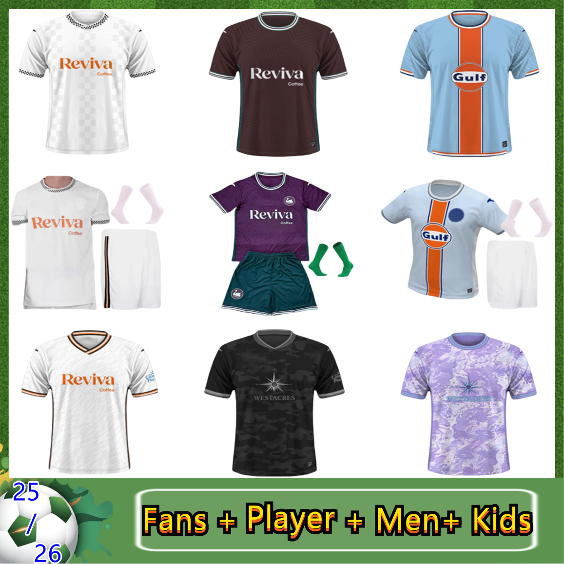 24 25 26 New SWANsea soccer jersey kit foot ALLEN football 24 25 ALLENhomes AWAY third FRANCO Football shirt men kids Short sleeve Fans player soccer sets