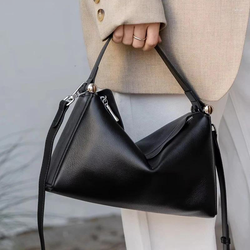 Drawstring Genuine Leather Fashion Women Shoulder Crossbody Gray Bag Yellow Designer Soft Cowhide Ladie Handbag Female Apricot White B5 h7