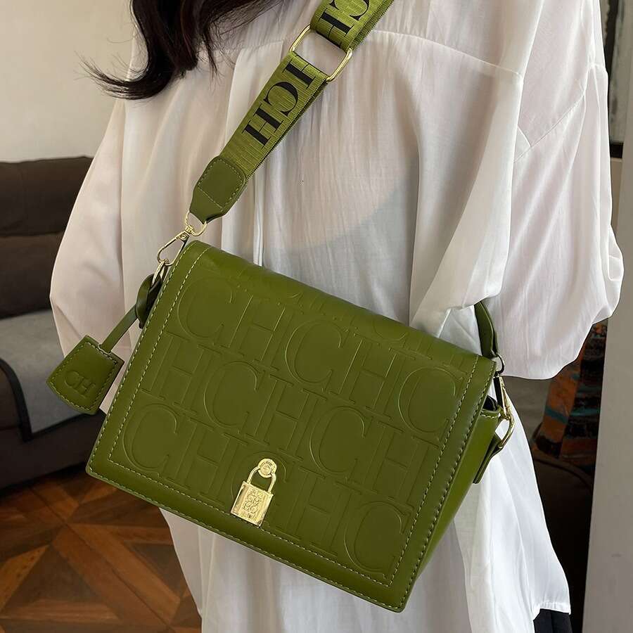 Women's Bags Embossed new crossbody high-end embossed large capacity small square bag, women's CH shoulder bag