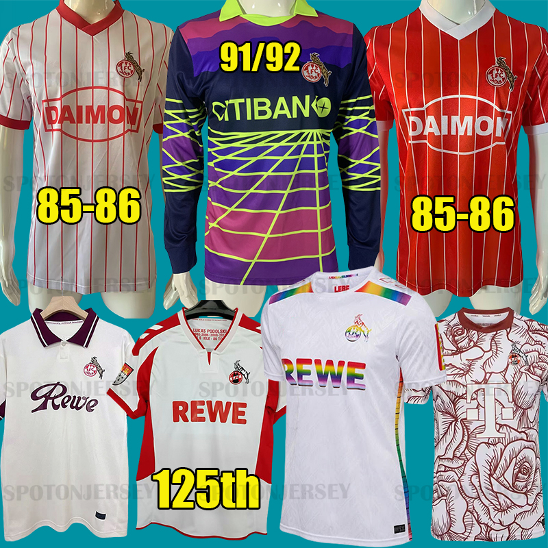 Cologne New 2025 2026 Home men 1985 1986 FC Koln Retro Soccer Jerseys #10 Home Away Vintage Football Shirt Adult mens 85 86 Cologne retro football jerseys speical