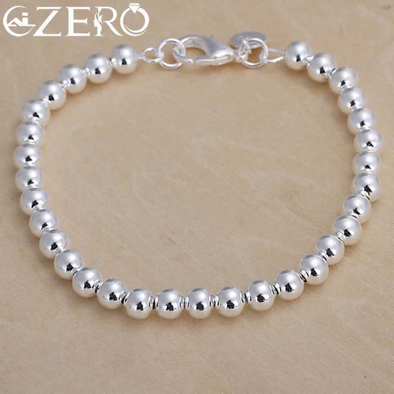 925 sterling silver bracelet fashionable jewelry charm womens chain womens wedding 6MM beads factory price Y250329