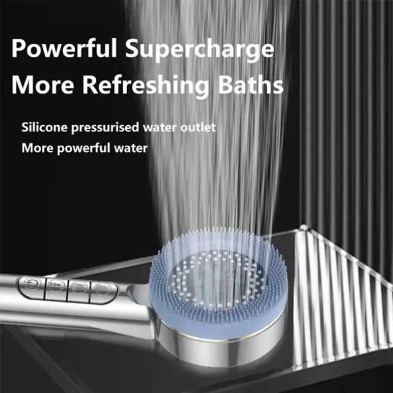 4 Modes Shower with Filter Element OneKey Stop High Pressure Shower Water Massage Shower Sprayer Y251103