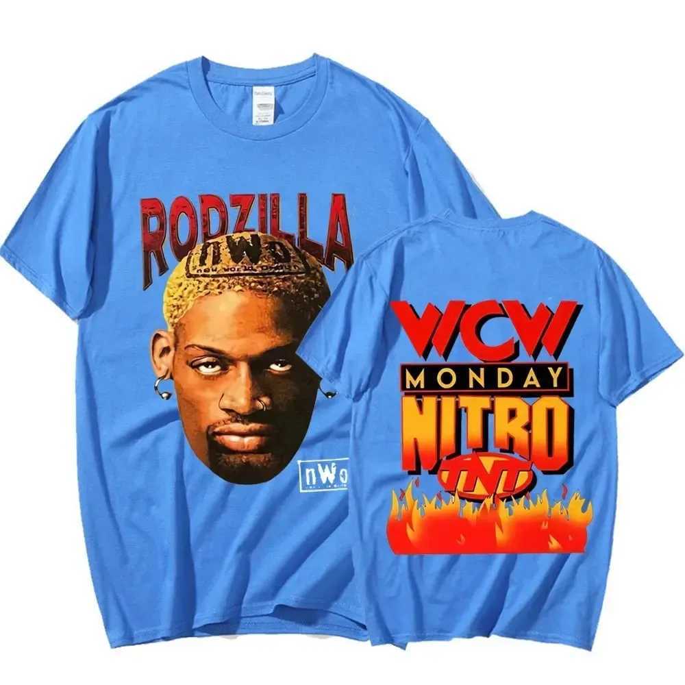 Dennis Rodman double-sided printed T-shirt mens hip-hop mens basketball T-shirt mens casual retro T-shirt W250402