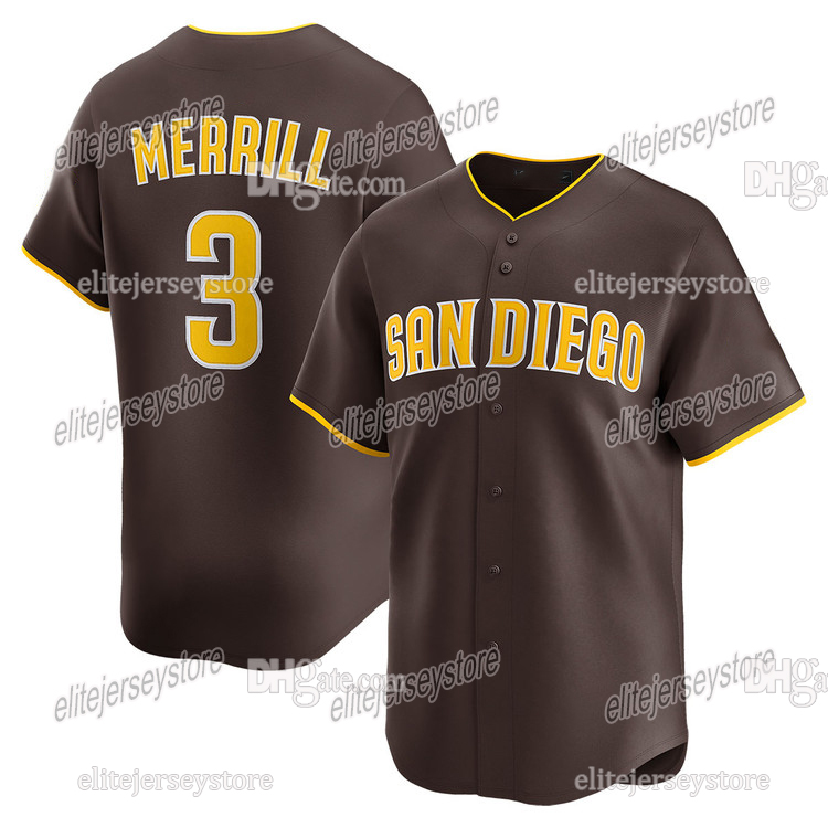Personalized Custom Baseball Jersey Jackson Merrill Fernando Tatis Jr. Manny Machado GWYNN Cronenworth Bogaerts Arraez Darvish Embroidered Letter Numb