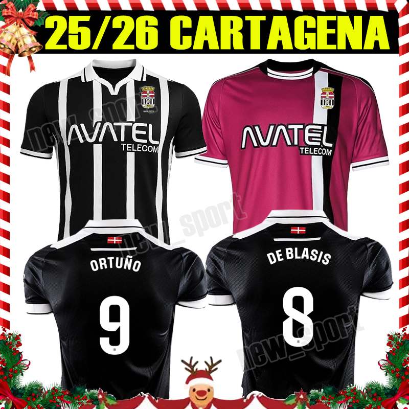 25/26 Cartagena Soccer jerseys Fans Version CHIKI ORTUNO LUISMI P.LARREA DE BLASIS R.SERRANO NACHO CARLOS CHUCA 2025 2026 home men kids kit Football shirts